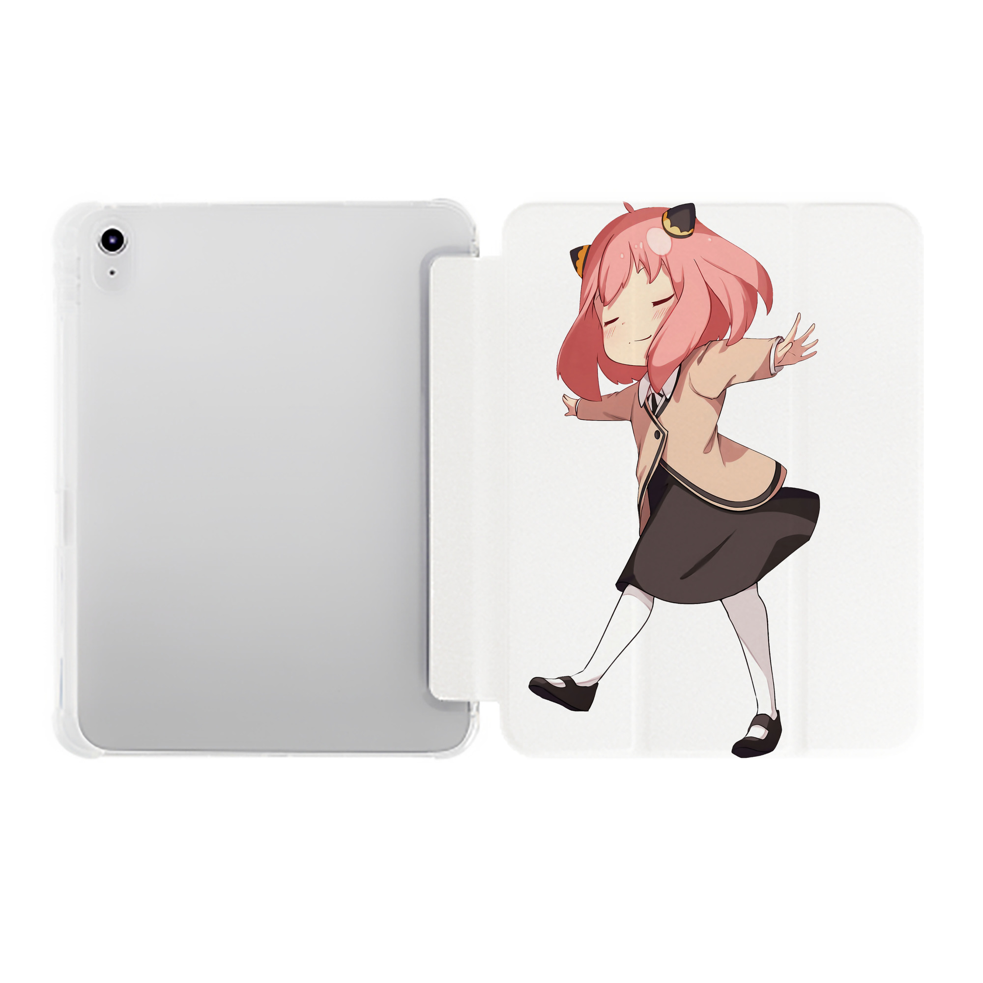 （画像用） SPY×FAMILY间谍家家酒 IPad ケース ペン収納付き 三つ折りスタンド PUレザー×シリコン 対応機種9.5/10.5/10.9インチ